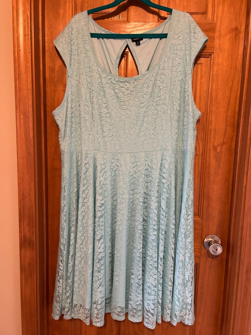Torrid blue lace skater dress size 4 🩵